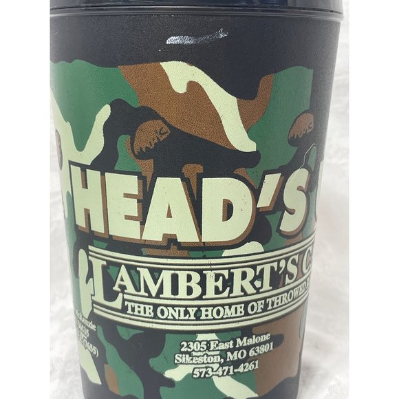 Heads Up Thermo Serv Camo Insulated Mug 1 qt Lamberts Cafe The Only Home of Thro - Picture 3 of 15